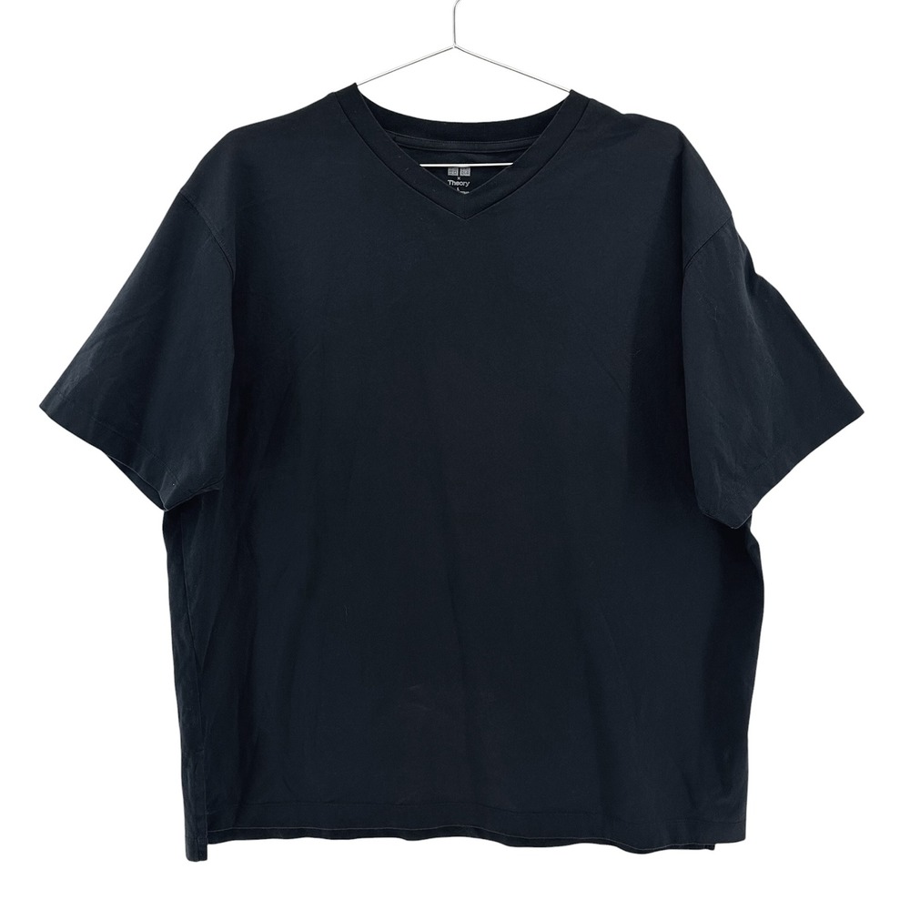UNIQLO x THEORY Men's V-neck Tee • Large • black • Minimalist collab